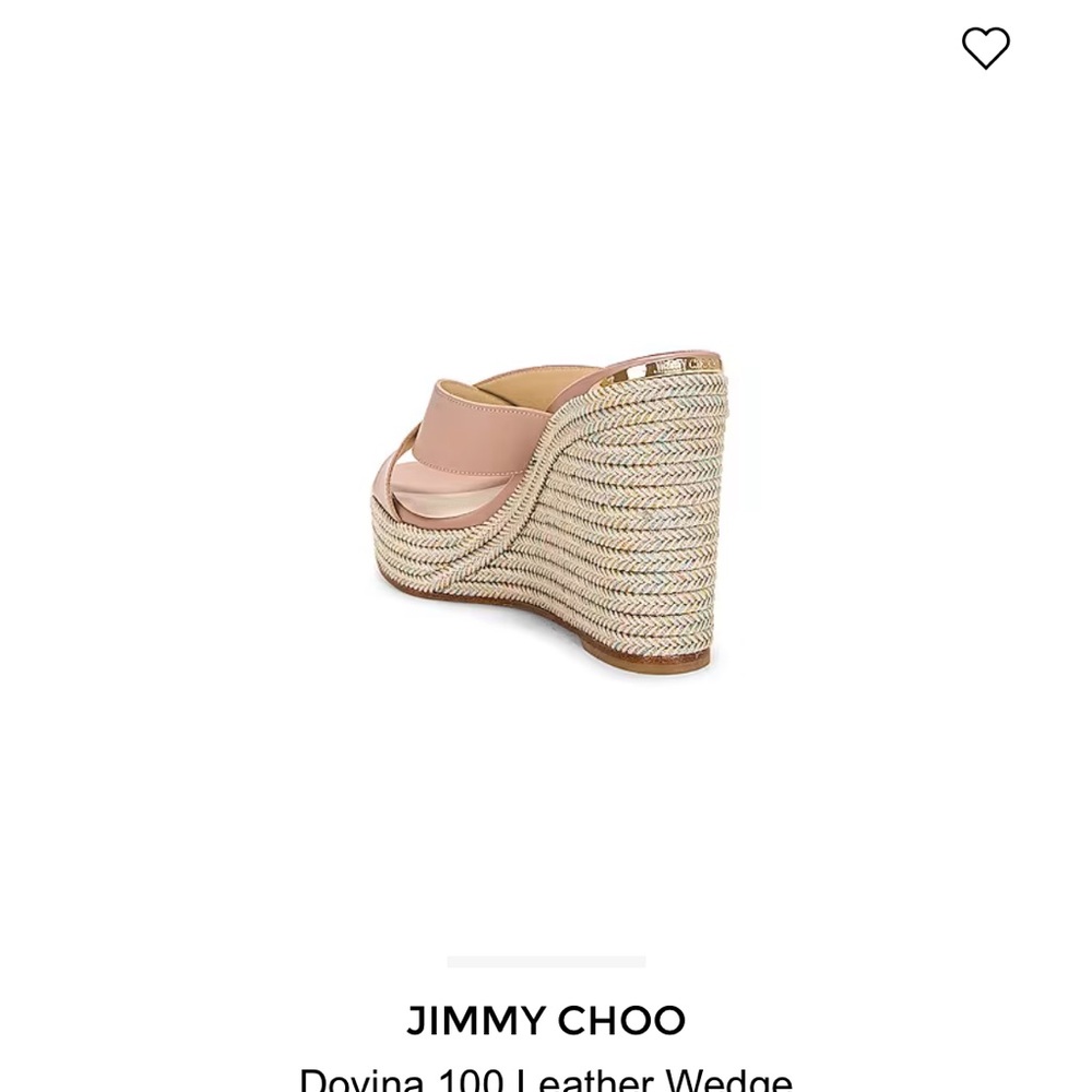 Jimmy Choo Pink Wedge Sandals with Espadrille Heel - Picture 5 of 5